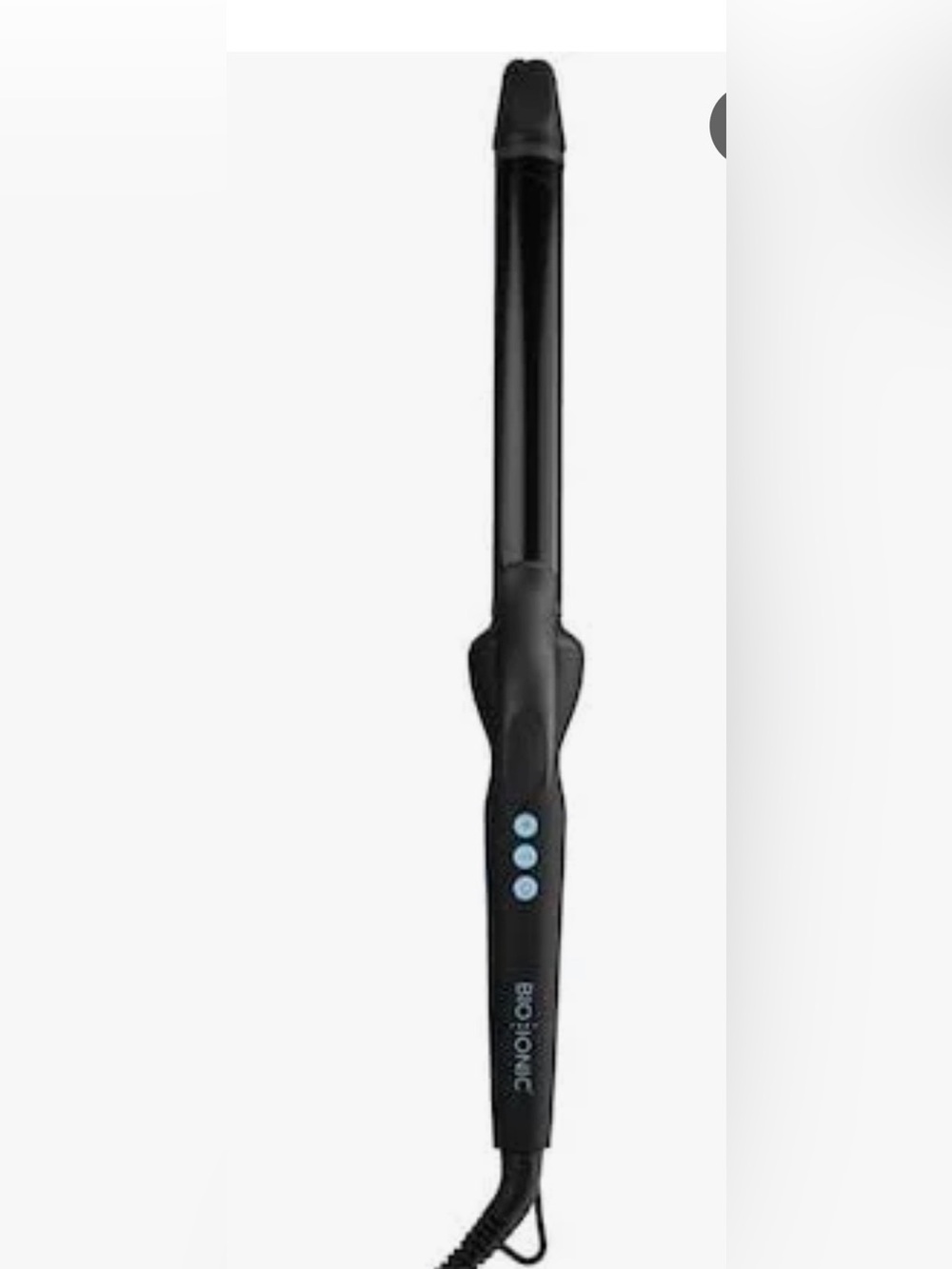 Bio ionic long barrel styler pro curling iron 1”